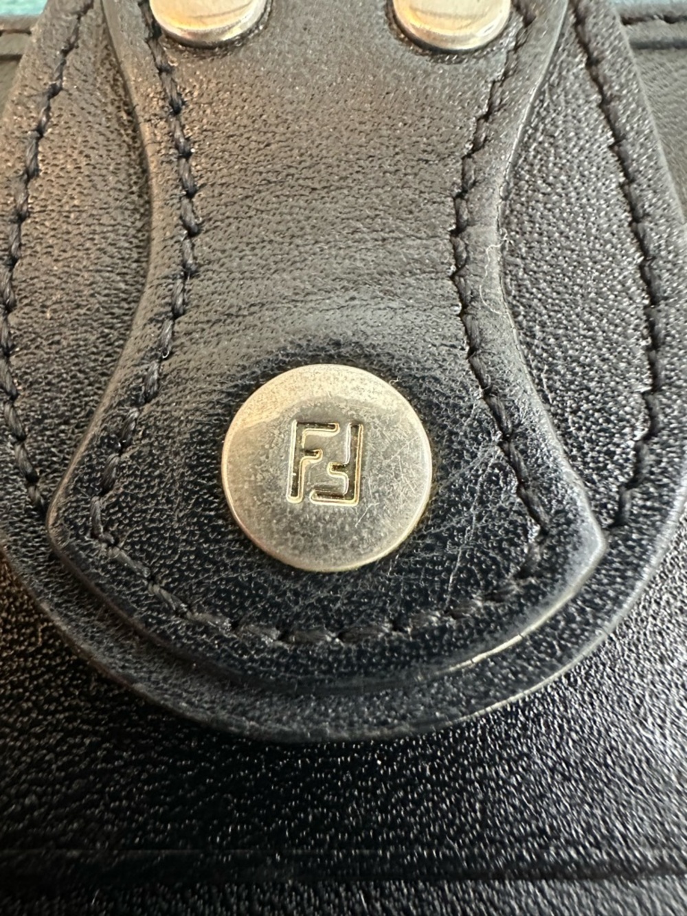 Fendi Zucca Wallet Brown FF Monogram Canvas Black Leather Snap Wallet - Picture 5 of 15